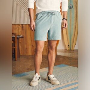 Faherty men’s 6 inch corduroy shorts size large color gulf blue-never worn l